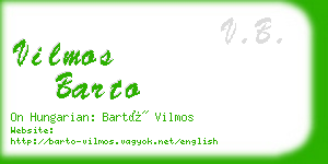 vilmos barto business card